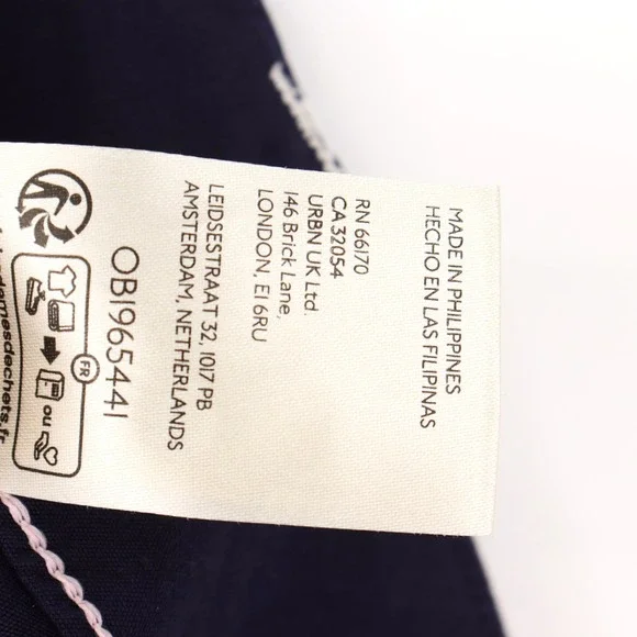 Maeve Women's The Colette Wide Leg Cropped Pants Size 30 Navy Contrast Stitch - Picture 5 of 7